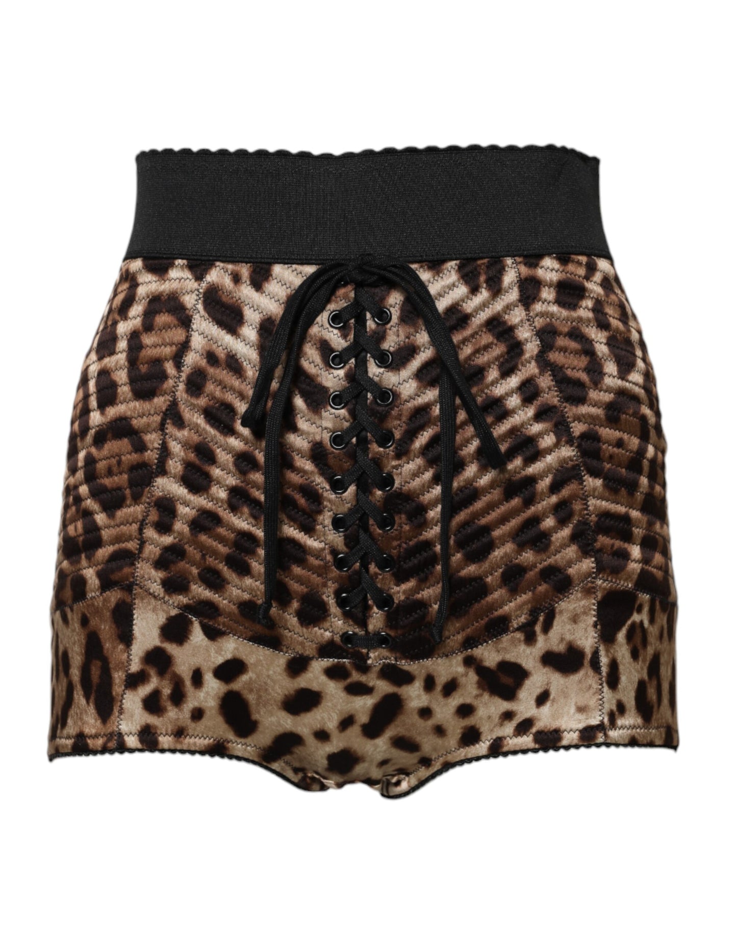 Dolce & Gabbana Brown Leopard High Waist Hot Pants Shorts Dolce & Gabbana