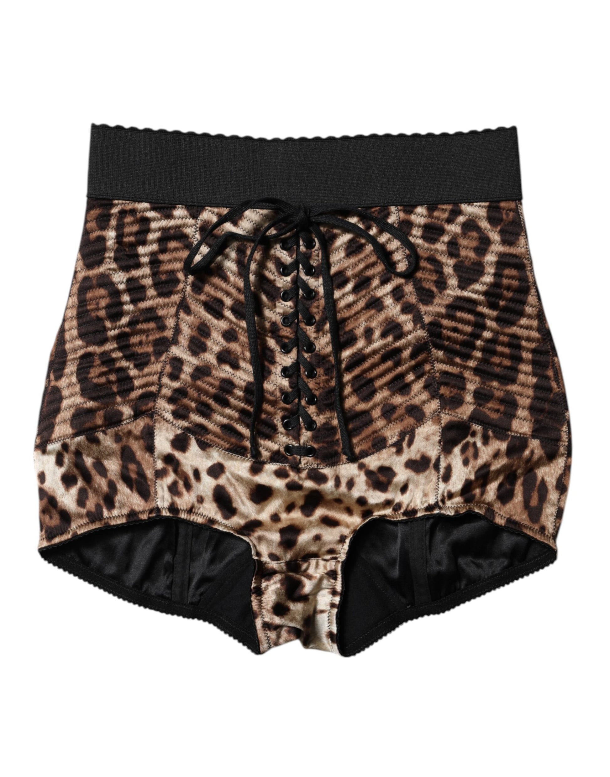 Dolce & Gabbana Brown Leopard High Waist Hot Pants Shorts Dolce & Gabbana