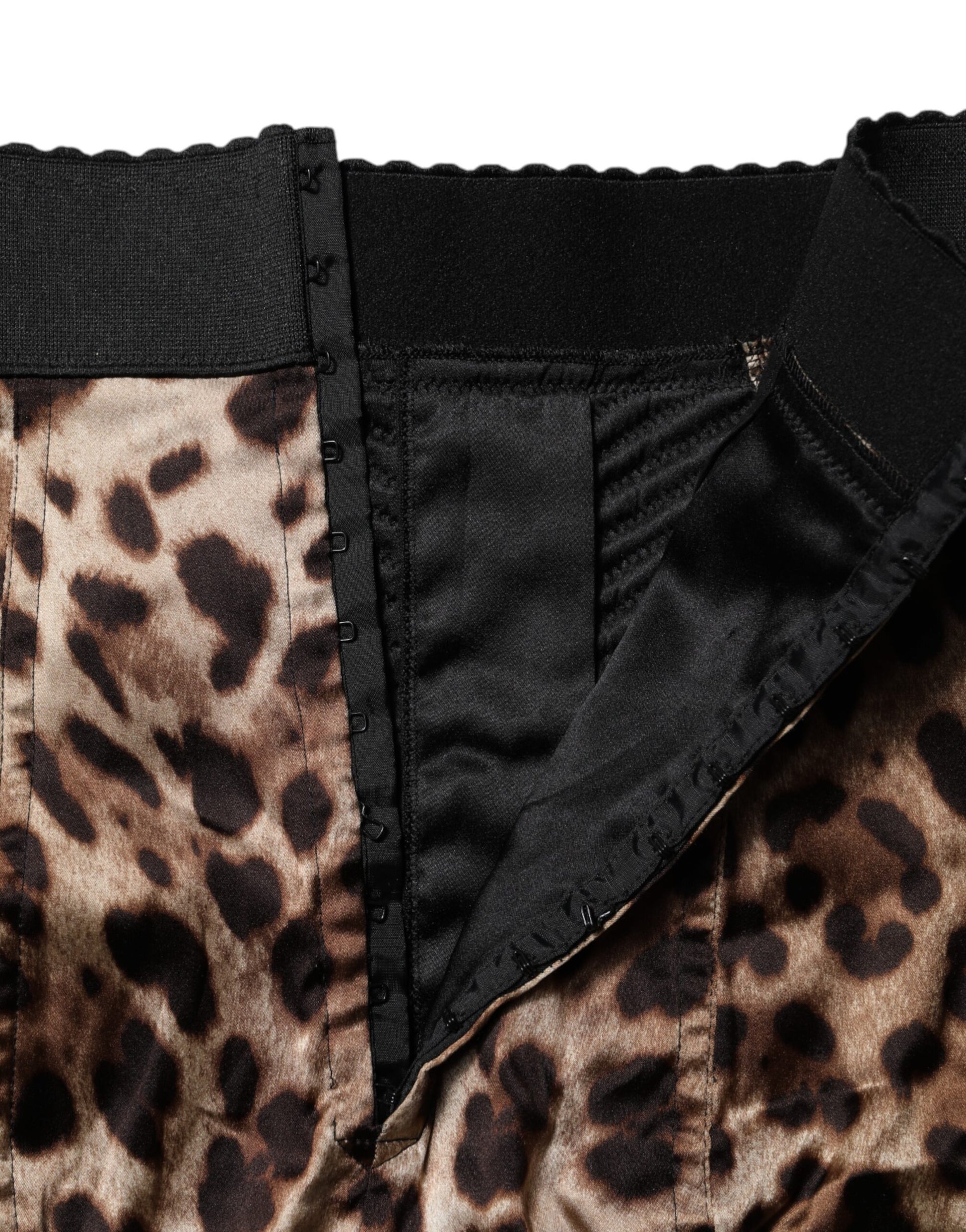 Dolce & Gabbana Brown Leopard High Waist Hot Pants Shorts Dolce & Gabbana