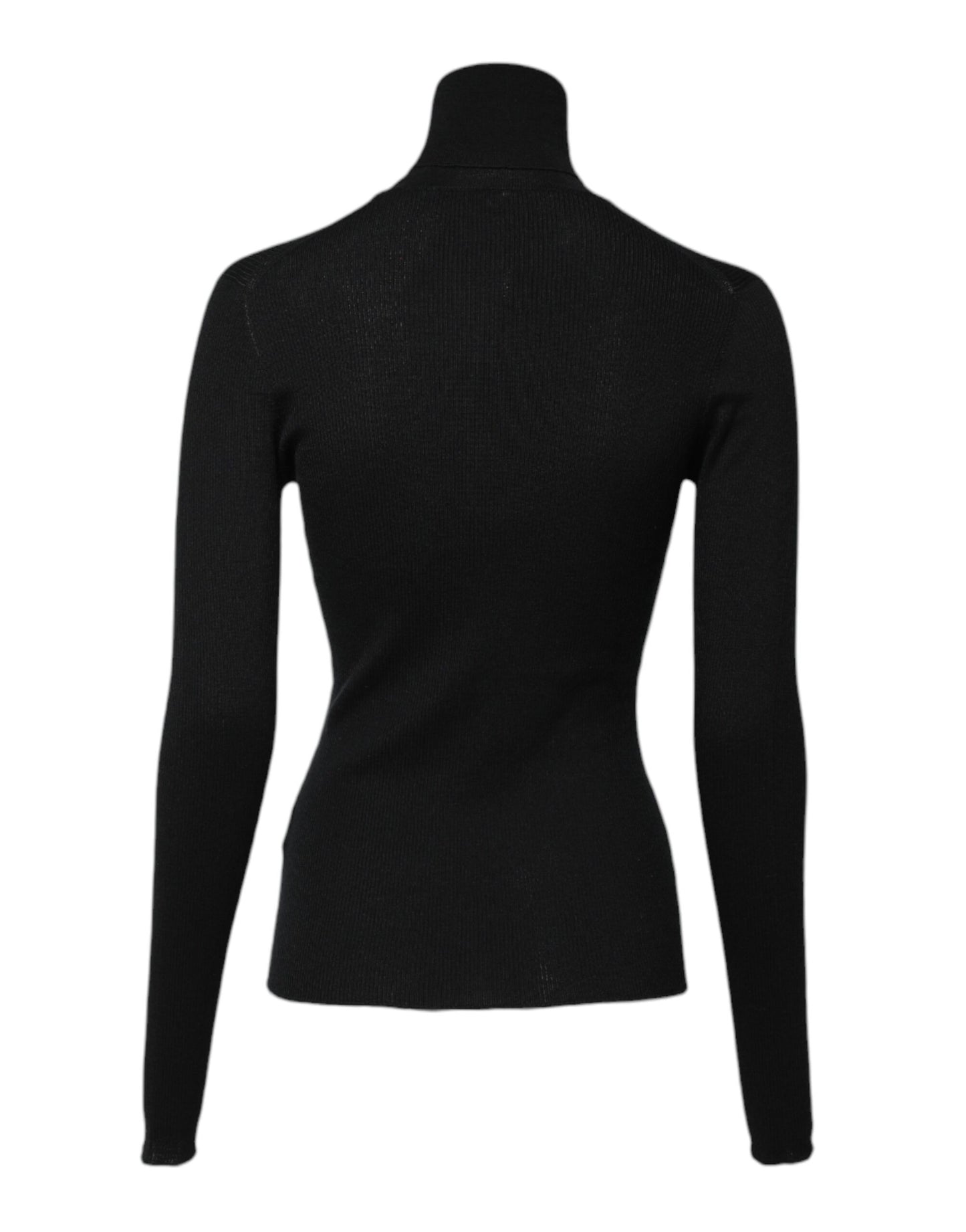 Dolce & Gabbana Black Cashmere Turtleneck Knitted Blouse Top Dolce & Gabbana