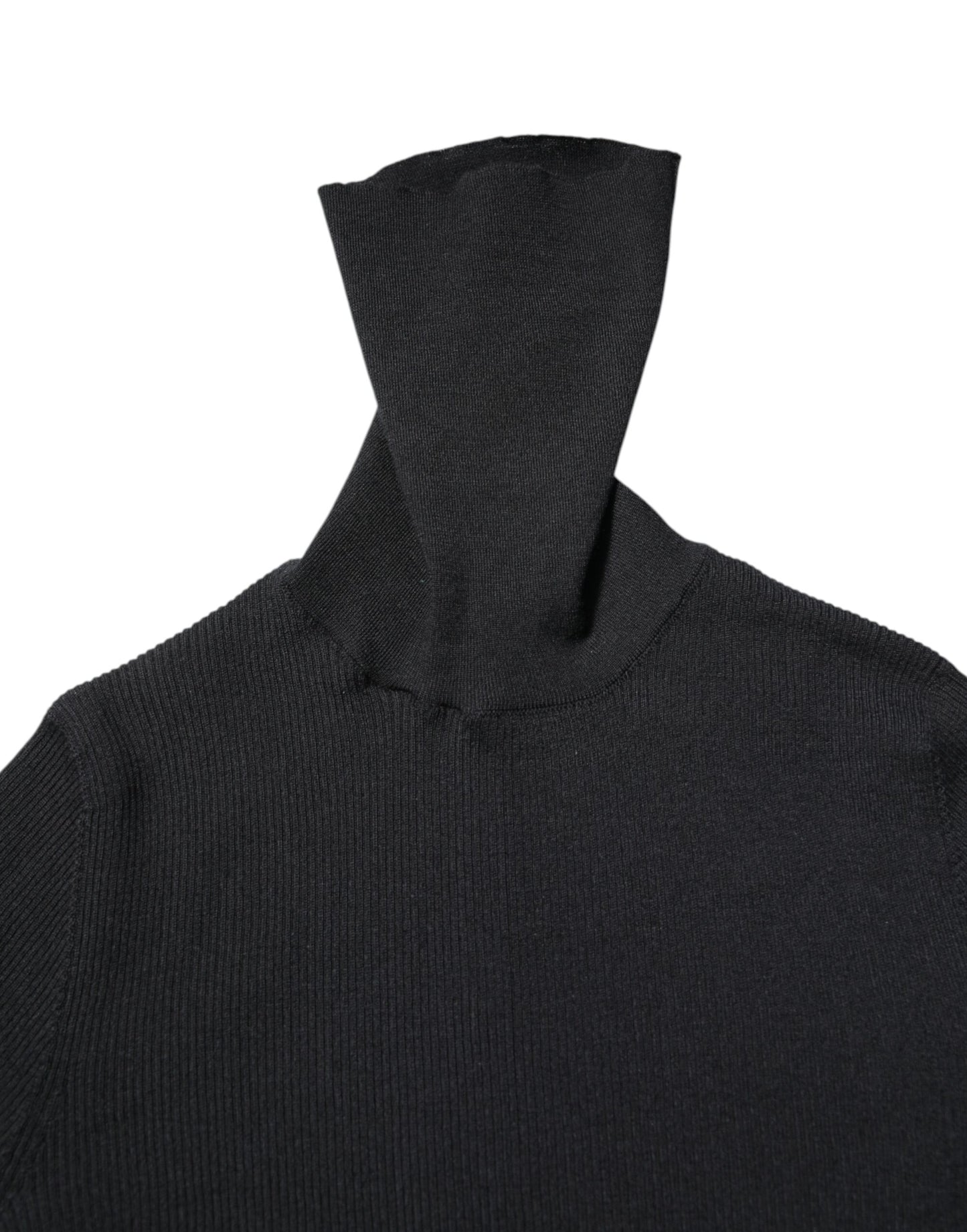 Dolce & Gabbana Black Cashmere Turtleneck Knitted Blouse Top Dolce & Gabbana