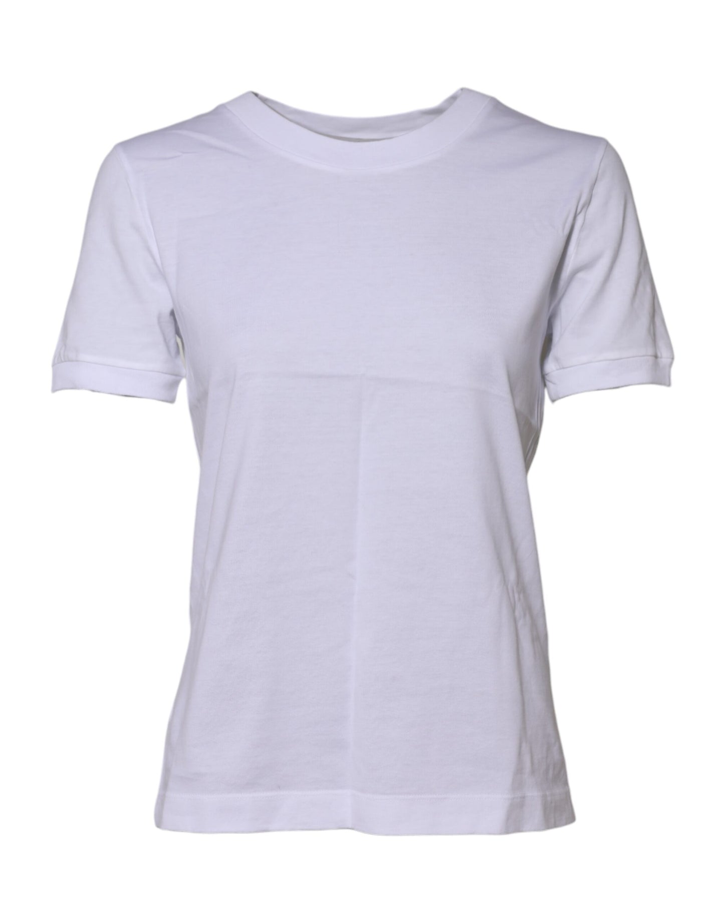 Dolce & Gabbana White Cotton Round Neck Short Sleeves T-shirt Dolce & Gabbana