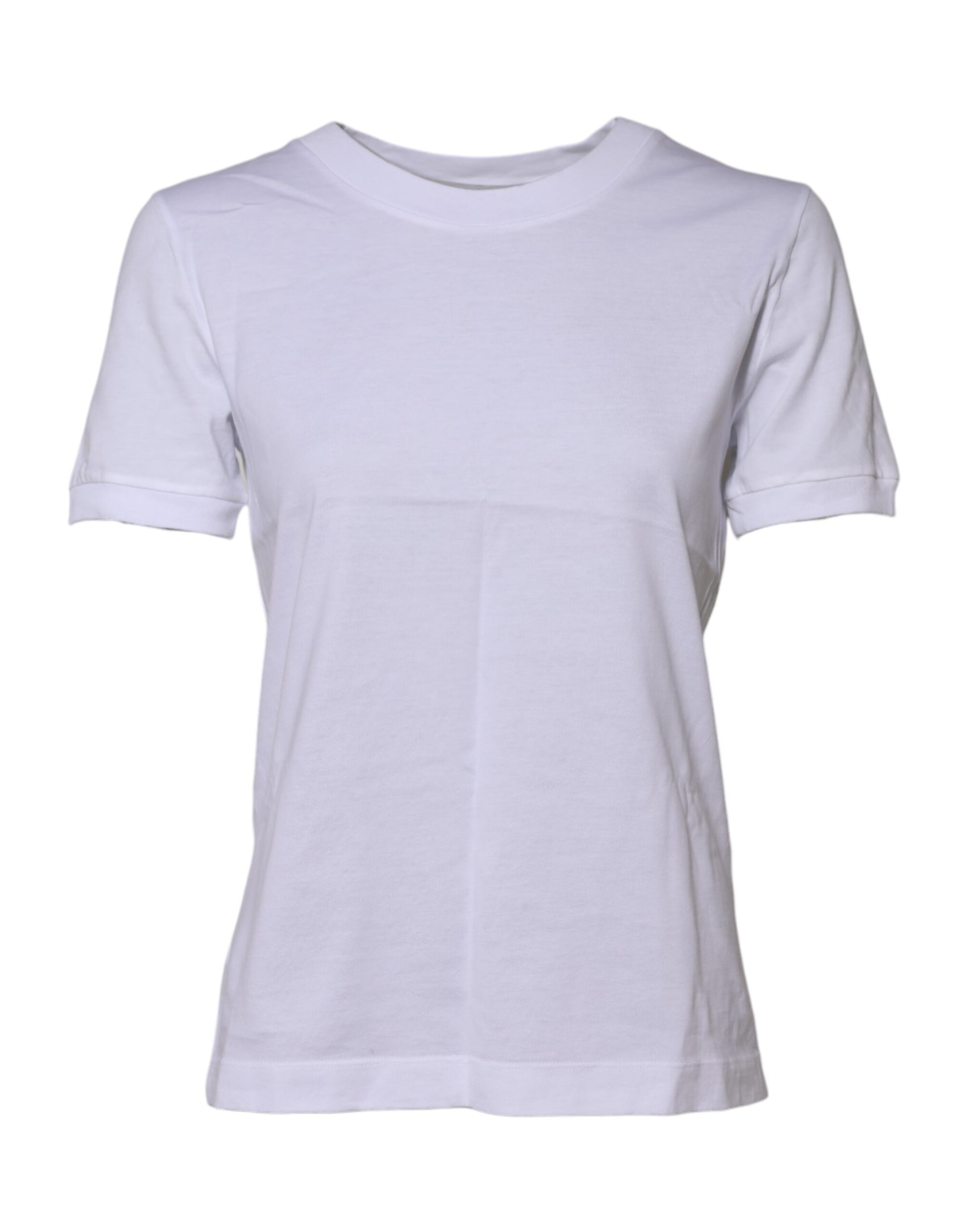 Dolce & Gabbana White Cotton Round Neck Short Sleeves T-shirt Dolce & Gabbana