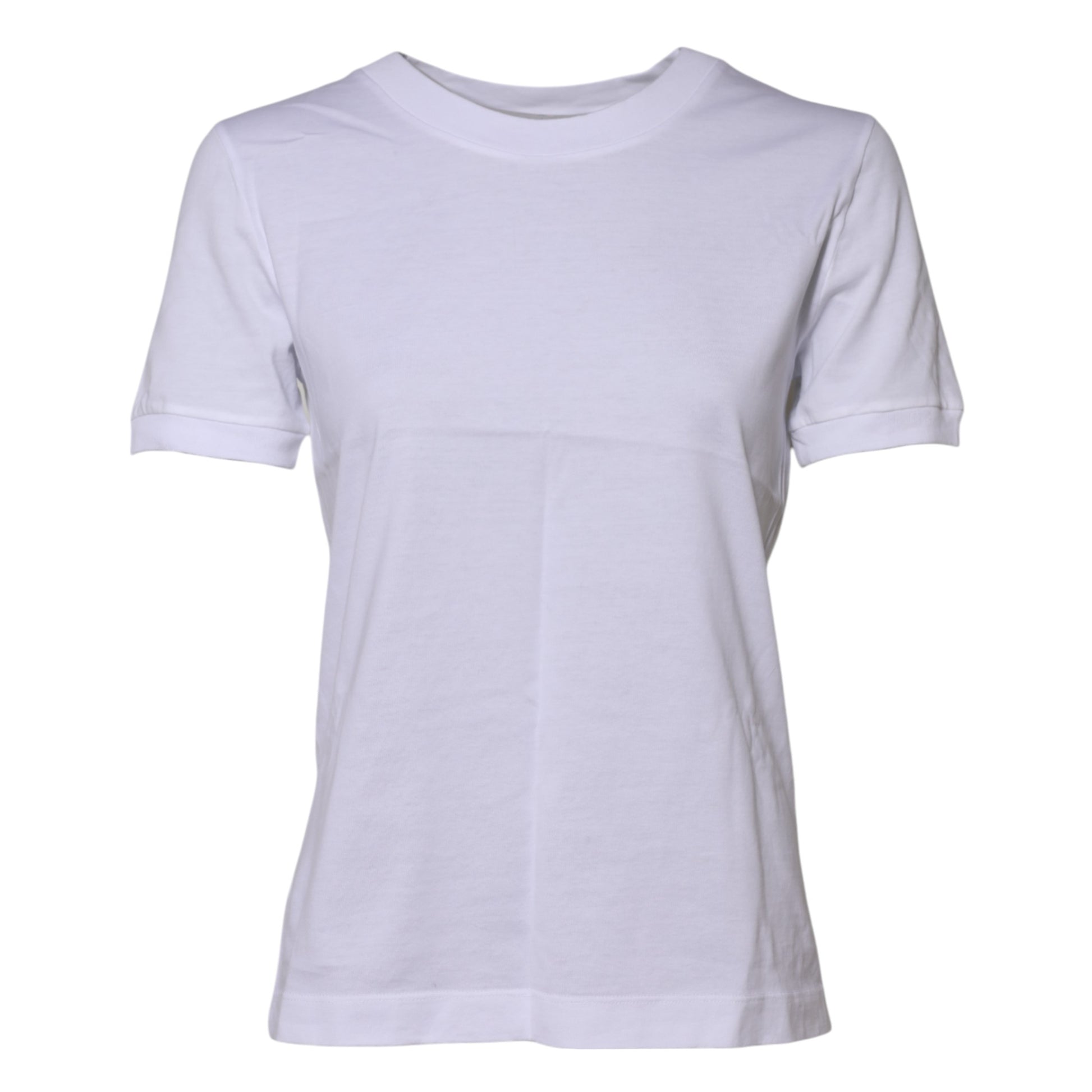Dolce & Gabbana White Cotton Round Neck Short Sleeves T-shirt Dolce & Gabbana