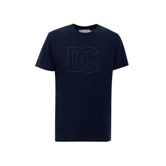 Dolce & Gabbana Blue Cotton T-Shirt Dolce & Gabbana