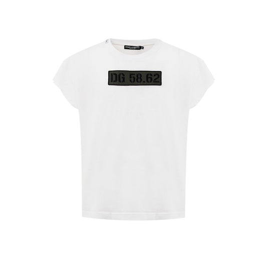 Dolce & Gabbana White Cotton T-Shirt Dolce & Gabbana