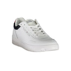 Tommy Hilfiger Bianco leather men's sneaker featuring white design, sleek style, and lace-up closure.