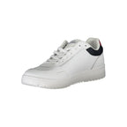 Tommy Hilfiger Bianco leather men's sneaker showcasing white leather upper and stylish design.