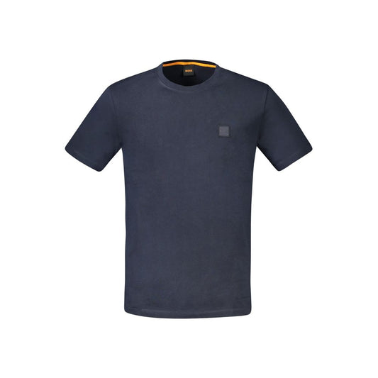 Hugo Boss Blue Cotton Men T-Shirt Hugo Boss