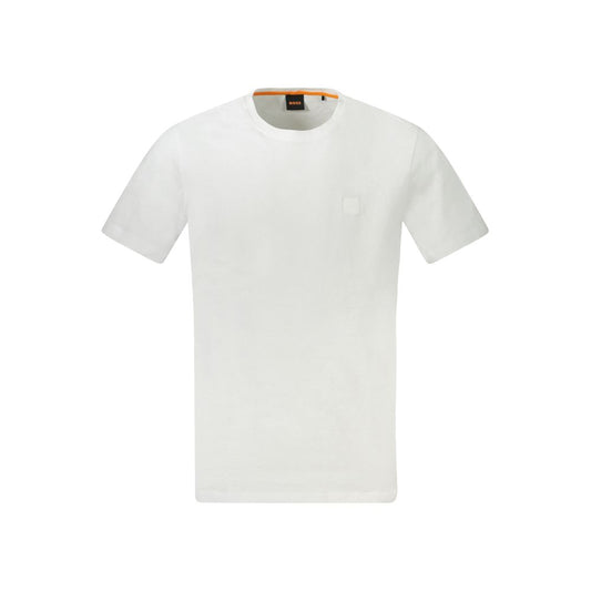 Hugo Boss White Cotton Men T-Shirt Hugo Boss