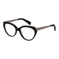 Yohji Yamamoto black acetate glasses frames with sleek, modern design and clear lenses, stylish for everyday wear.