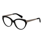 Yohji Yamamoto black acetate glasses frames with sleek, modern design and clear lenses, stylish for everyday wear.