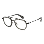 Yohji Yamamoto gray plastic glasses frames with sleek, modern design, showcasing lightweight and stylish eyewear.