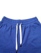 Dolce & Gabbana Blue Logo Cotton Bermuda Sweatshorts Shorts