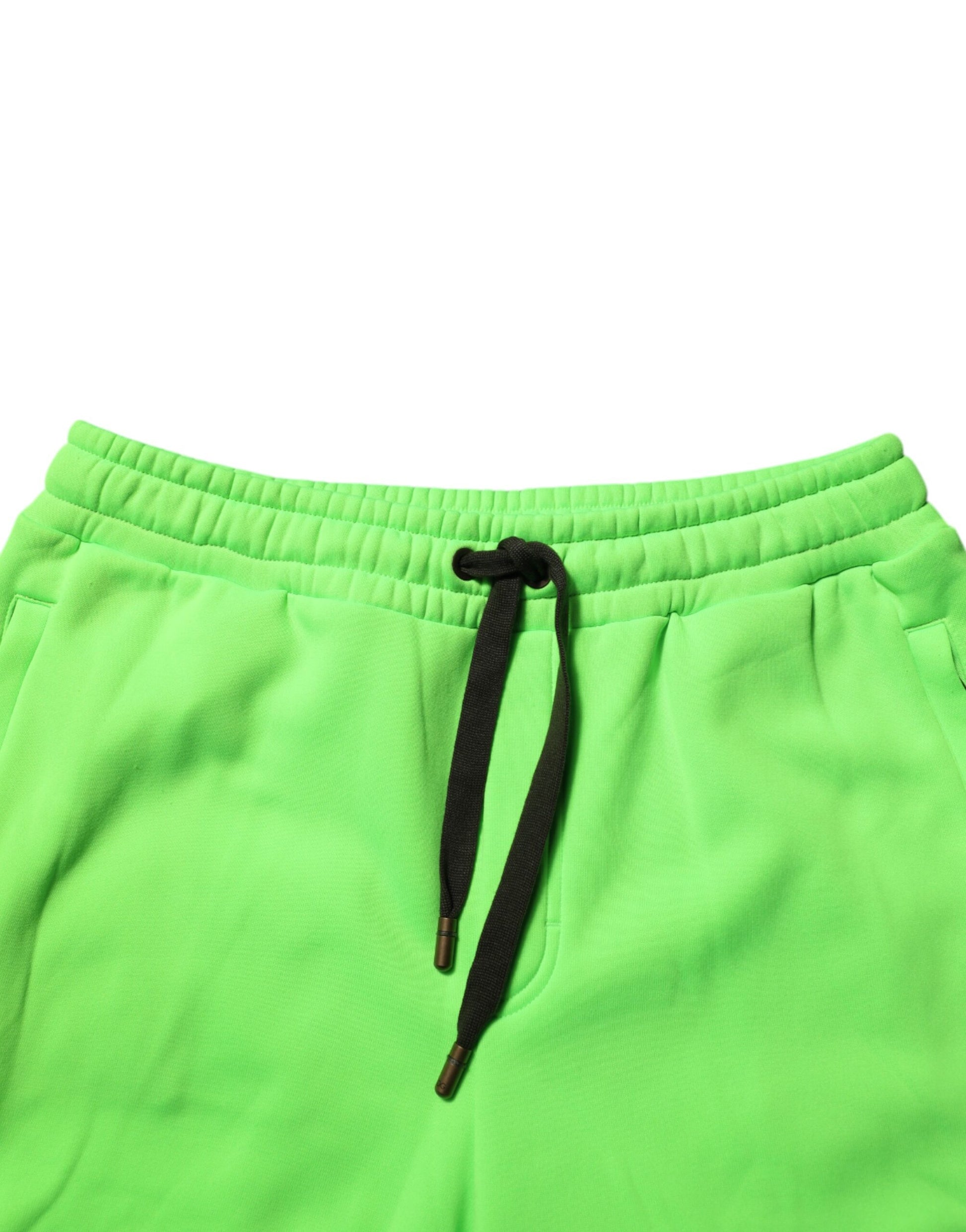 Dolce & Gabbana Green Patchwork Cargo Bermuda Men Shorts Dolce & Gabbana