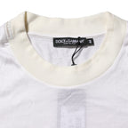 Dolce & Gabbana White Silk Crew Neck Long Sleeves T-shirt