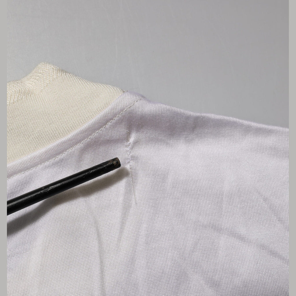 Dolce & Gabbana White Silk Crew Neck Long Sleeves T-shirt