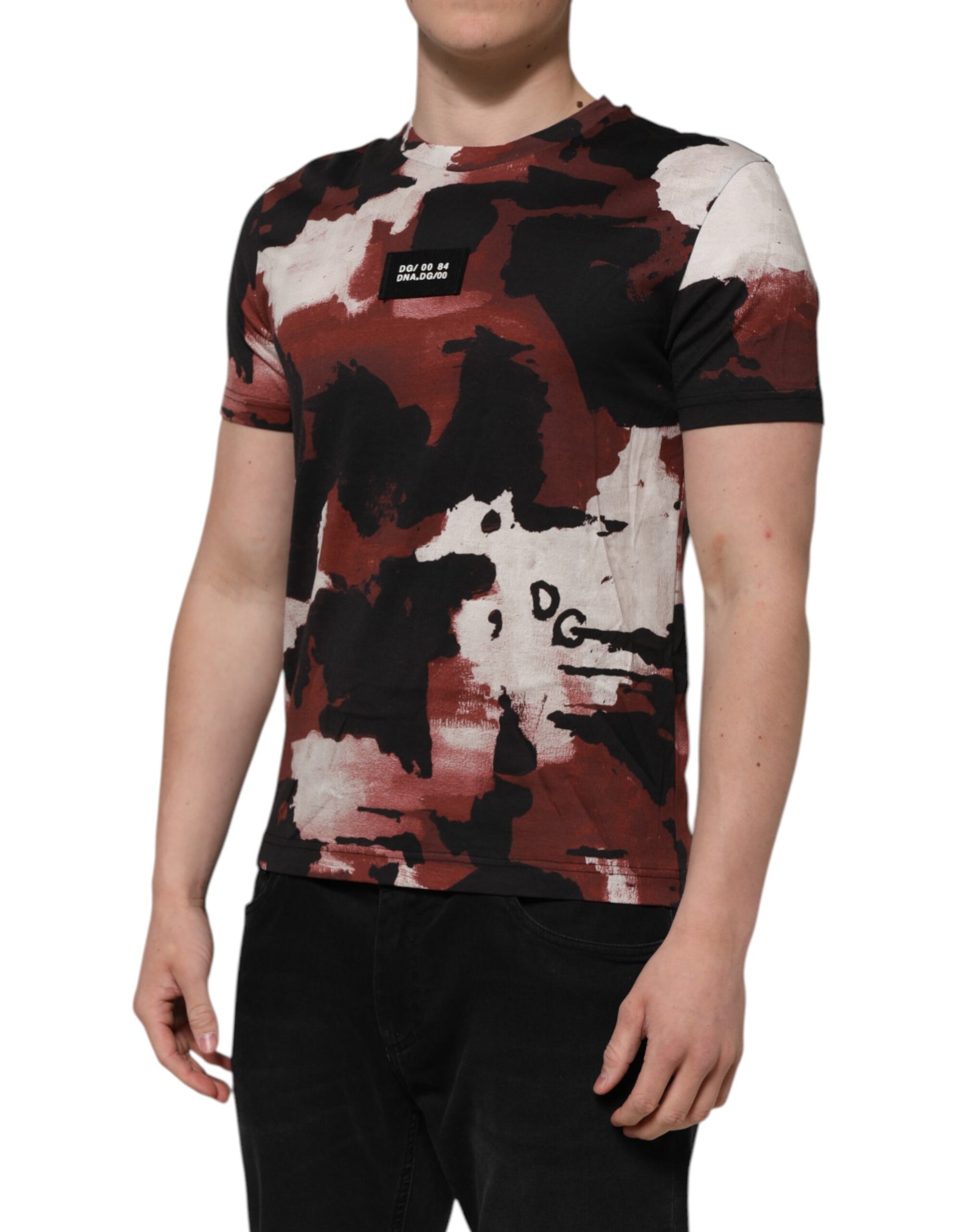 Dolce & Gabbana Multicolor Camouflage Men Crew Neck T-shirt Dolce & Gabbana