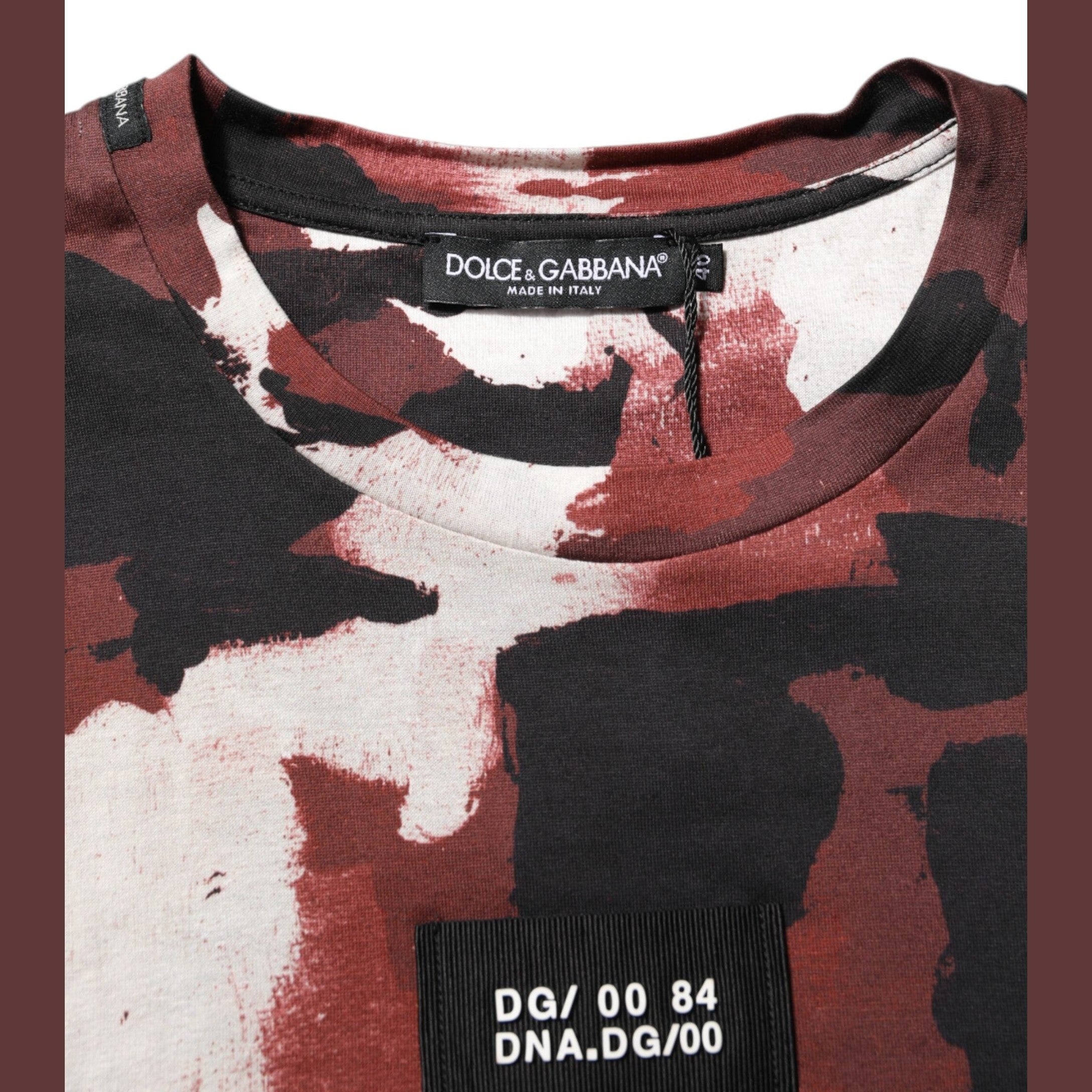 Dolce & Gabbana Multicolor Camouflage Men Crew Neck T-shirt