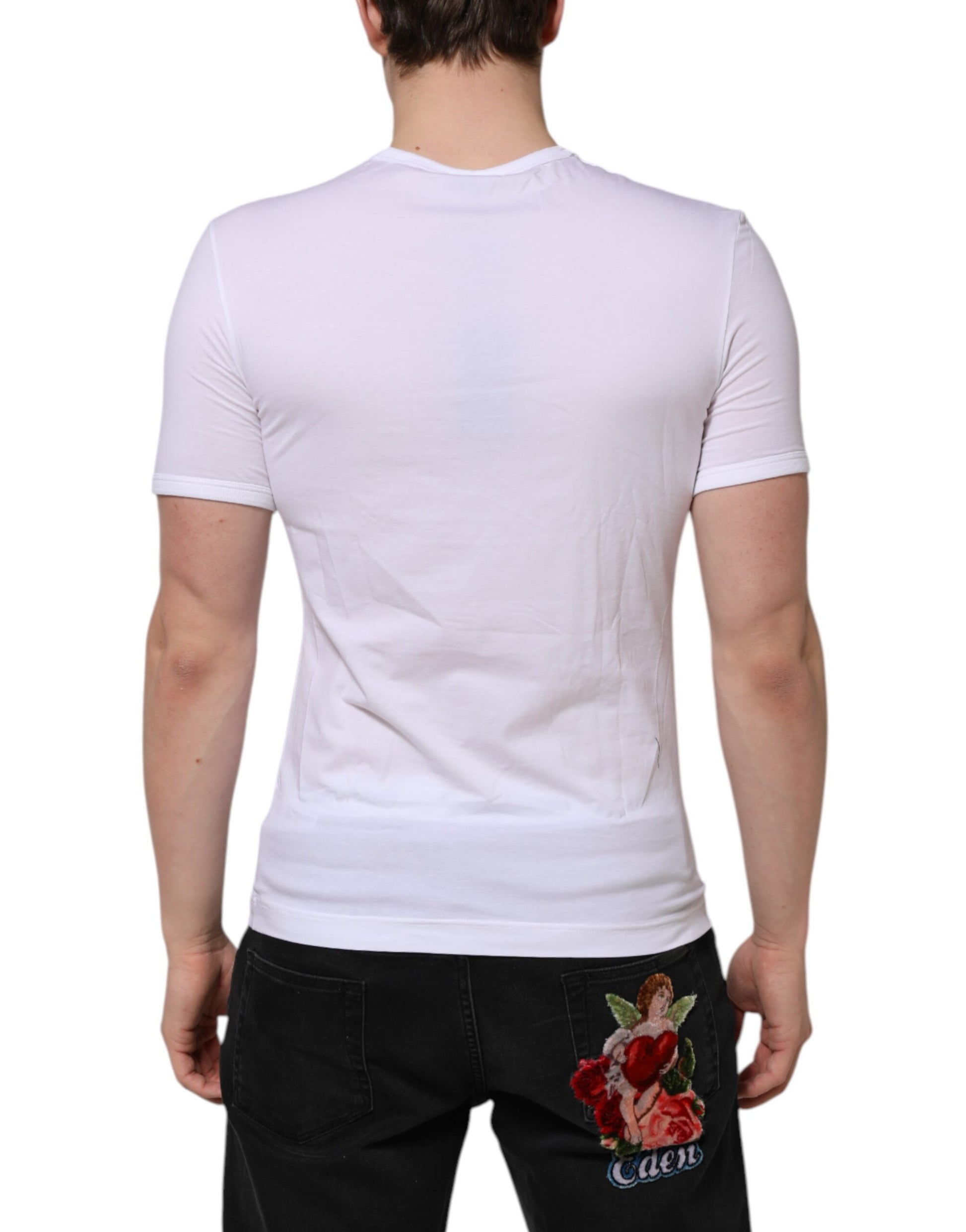 Dolce & Gabbana White Short Sleeves V-neck Underwear T-shirt Dolce & Gabbana
