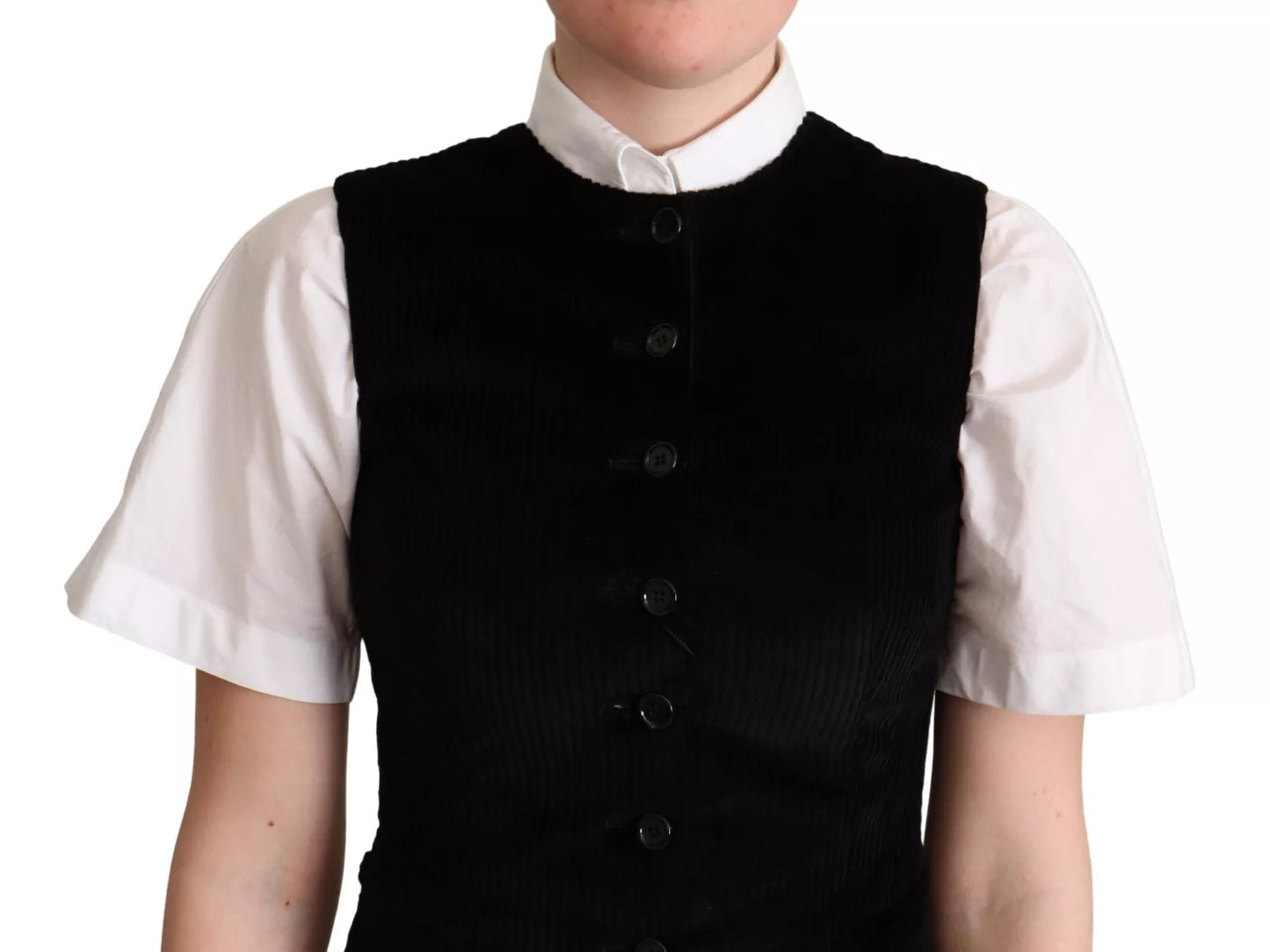 Dolce & Gabbana Black Brown Leopard Print Waistcoat Vest Dolce & Gabbana