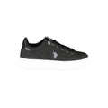 U.S. POLO ASSN. Nero fabric women's sneaker with white sole and minimalist design, showcasing casual and sporty style.