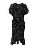 Dolce & Gabbana Black White Lace Polka Dot Chiffon Dress - Eljoys Fashion 