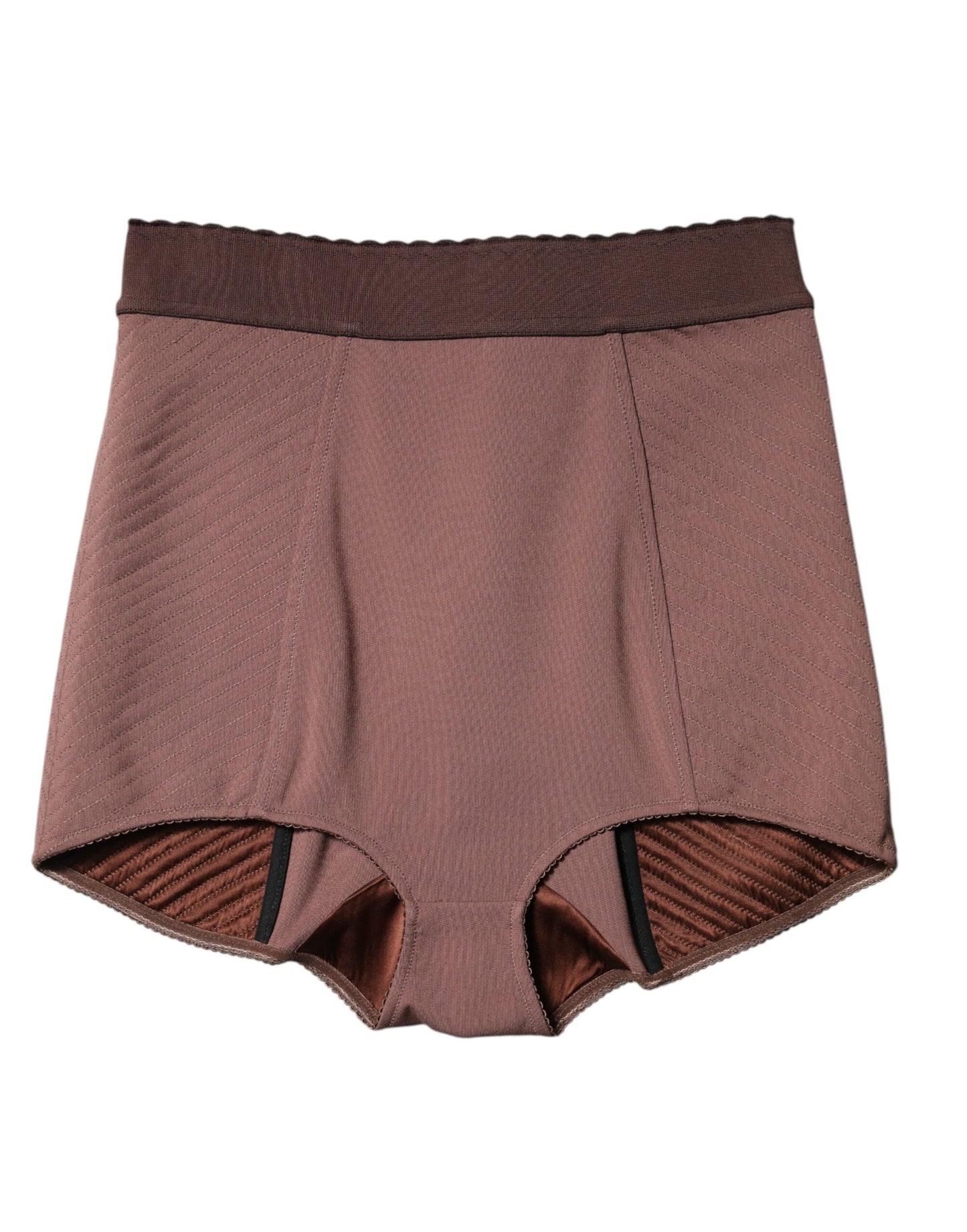 Dolce & Gabbana Brown Viscose High Waisted Hot Pants Shorts Dolce & Gabbana