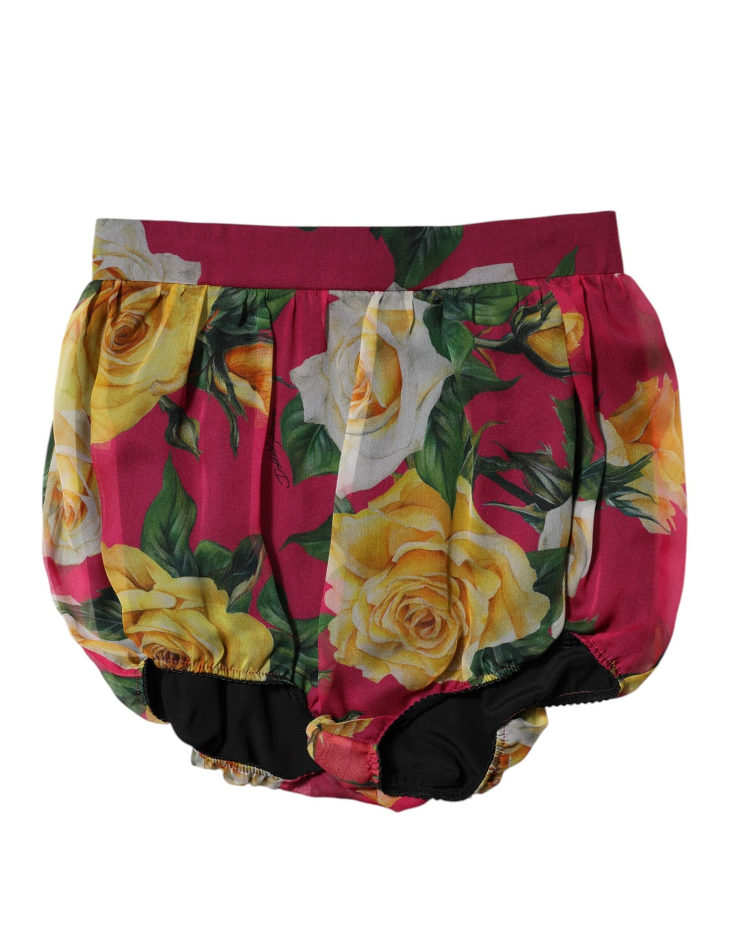Dolce & Gabbana Red Floral High Waist Women Hot Pants Shorts Dolce & Gabbana