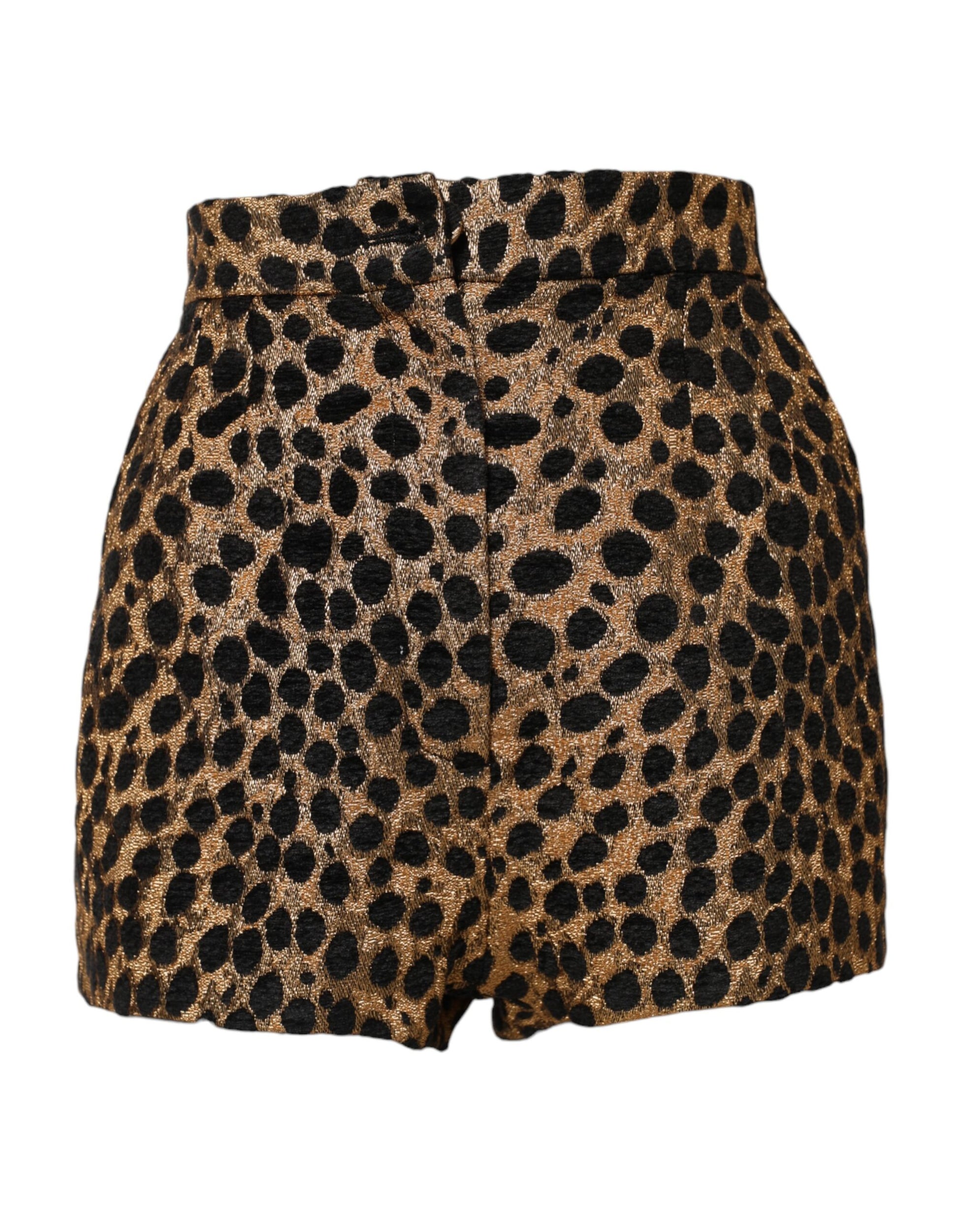 Dolce & Gabbana Brown Leopard High Waisted Hot Pants Shorts Dolce & Gabbana