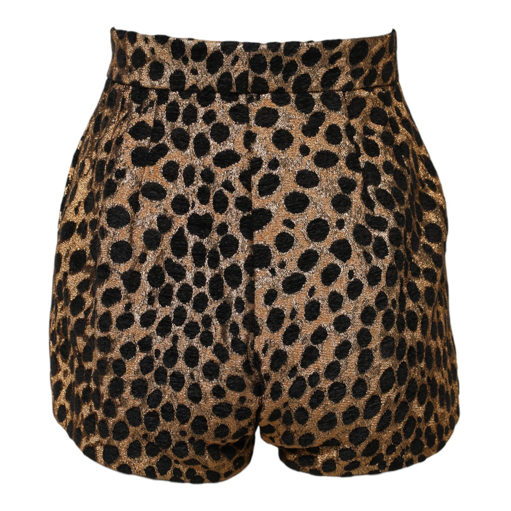 Dolce & Gabbana Brown Leopard High Waisted Hot Pants Shorts