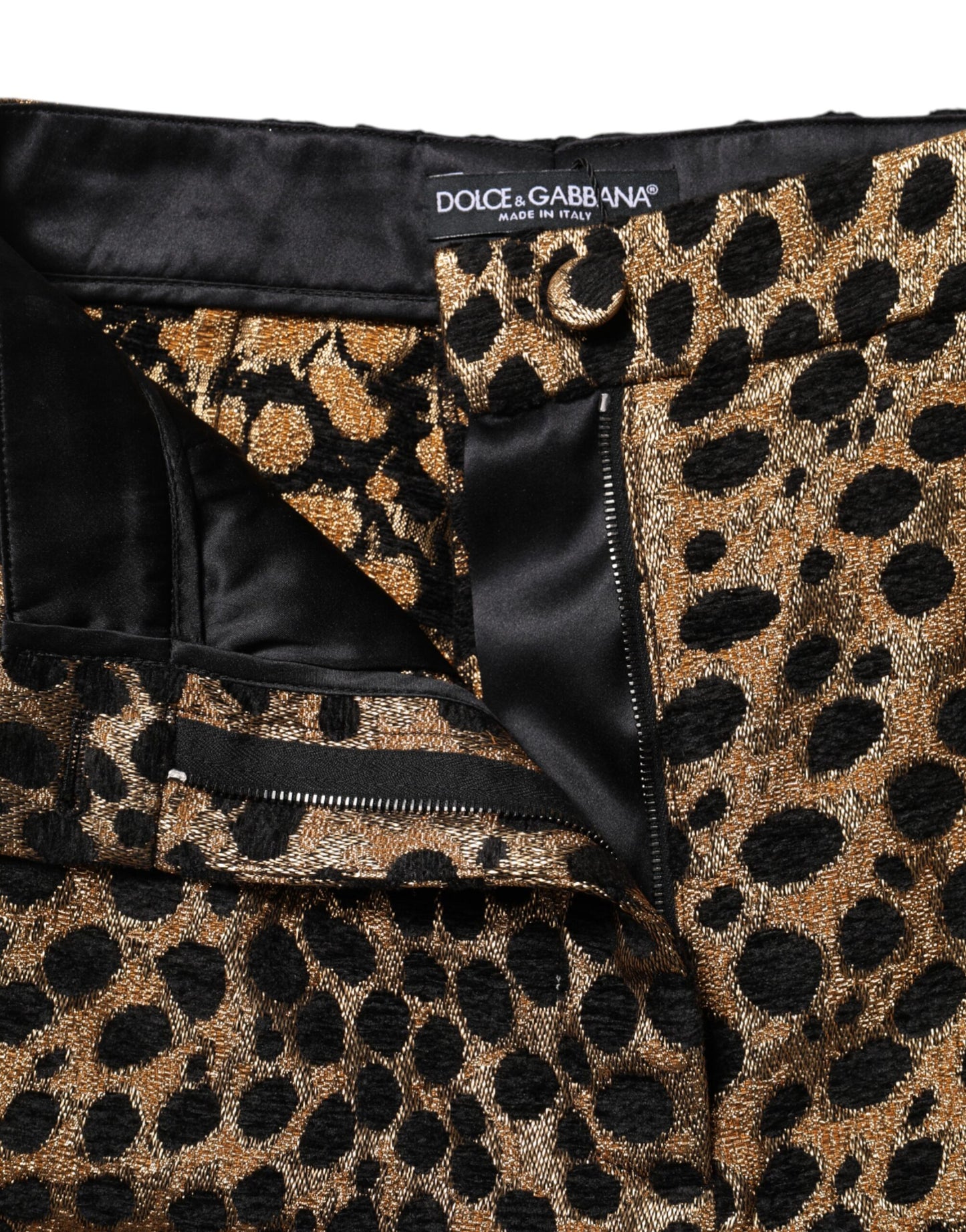 Dolce & Gabbana Brown Leopard High Waisted Hot Pants Shorts Dolce & Gabbana