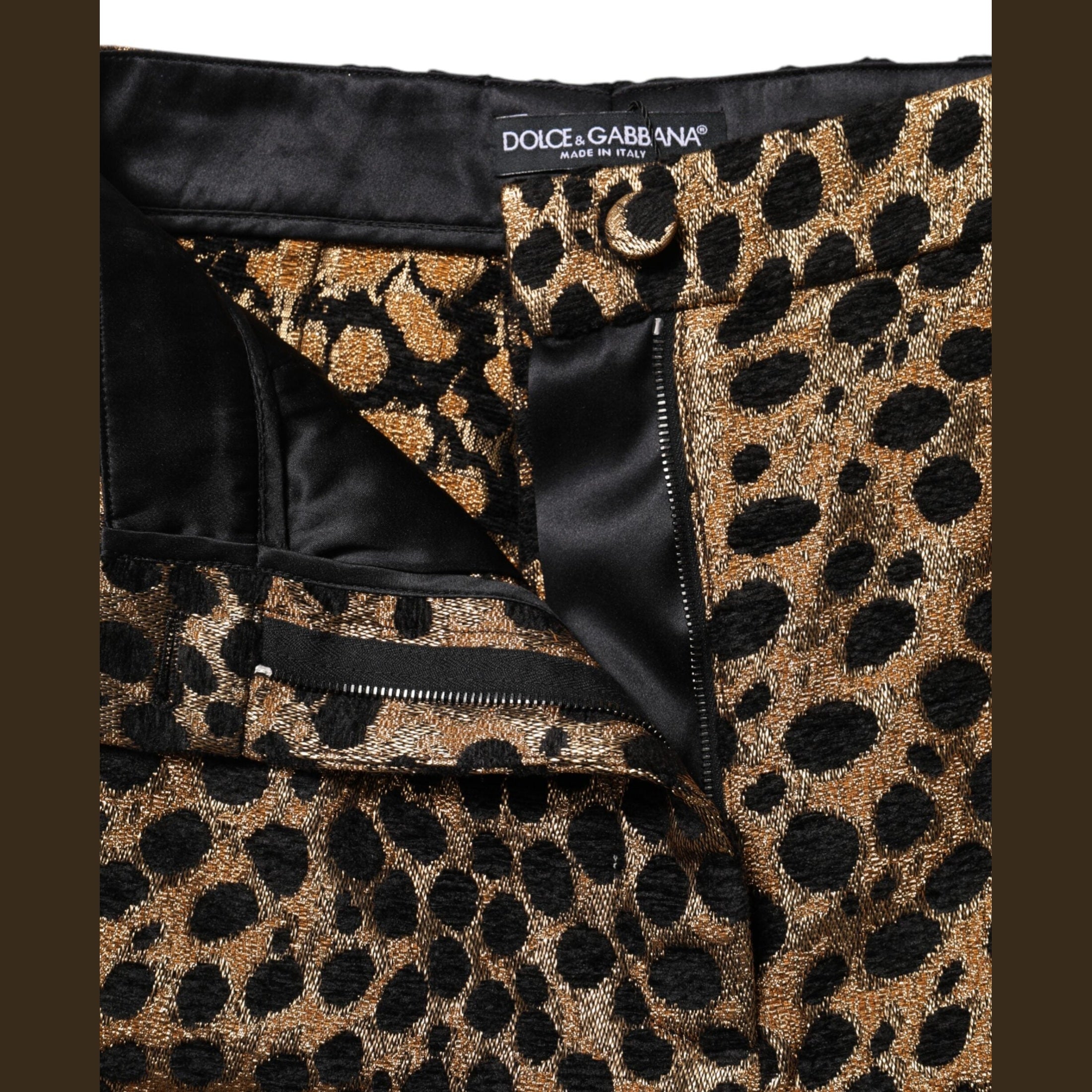 Dolce & Gabbana Brown Leopard High Waisted Hot Pants Shorts