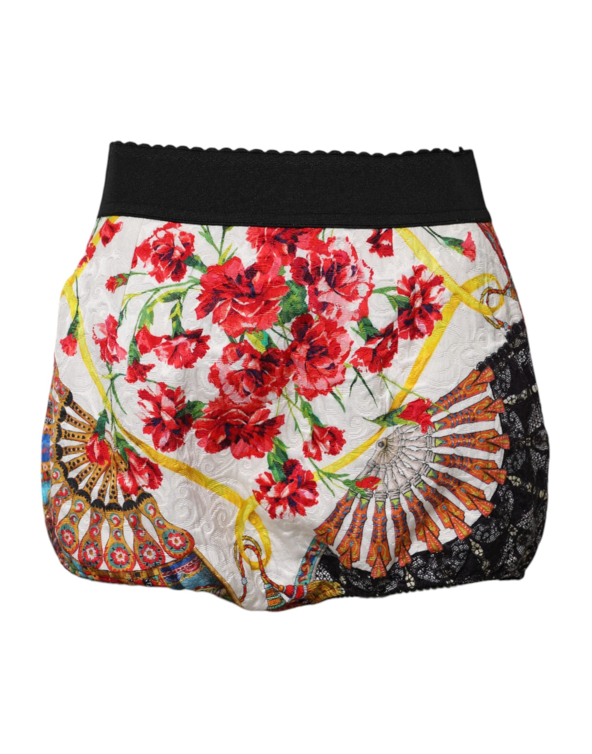 Dolce & Gabbana Multicolor Floral High Waist Hot Pants Shorts Dolce & Gabbana