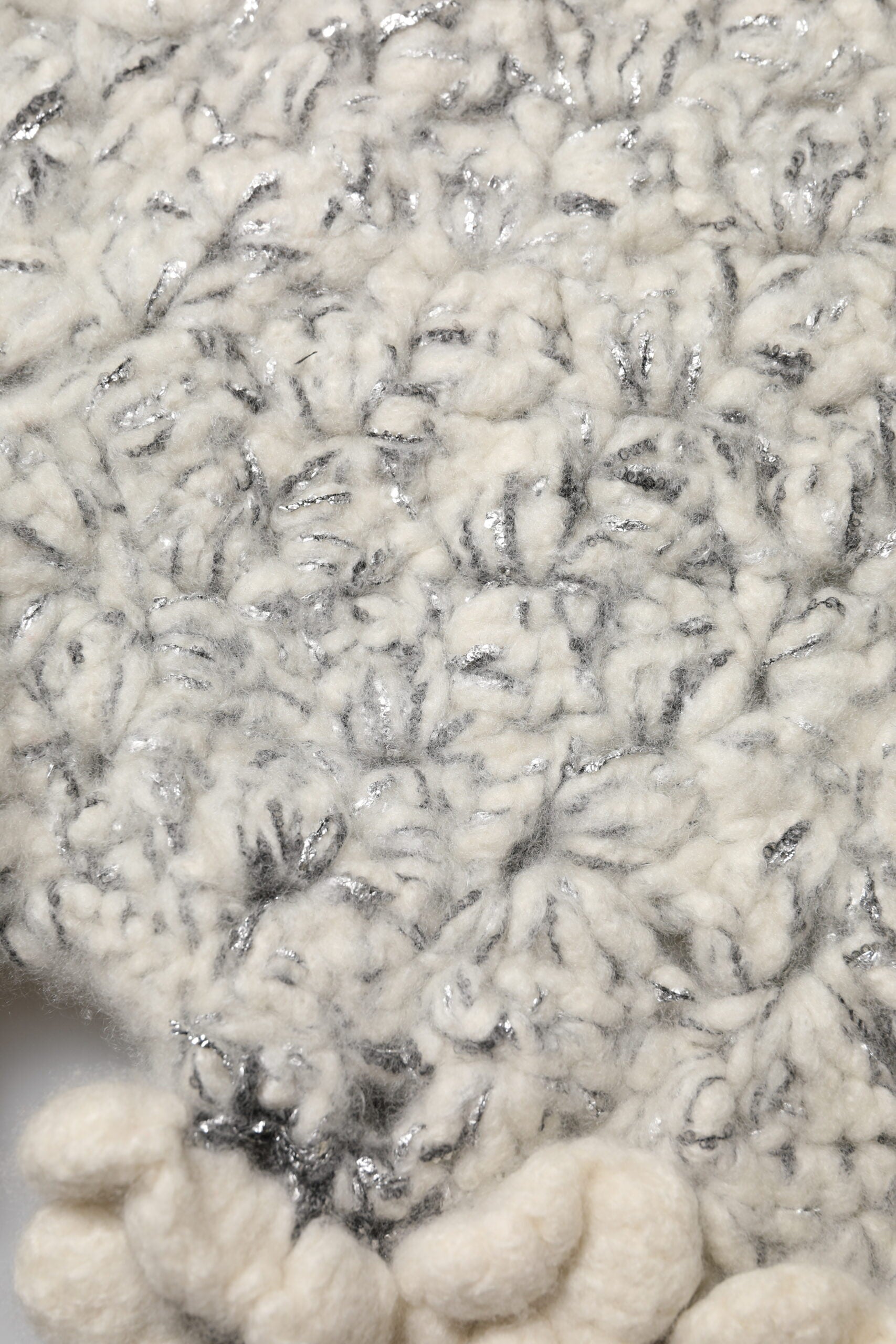 Dolce & Gabbana Metallic Bouclé Knit Cashmere Ruffled Shorts Dolce & Gabbana