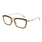 Yohji Yamamoto gold metal glasses frames with sleek design and clear lenses, stylish eyewear for a modern look.