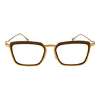Yohji Yamamoto gold metal glasses frames with sleek design and clear lenses, stylish eyewear for modern fashion.
