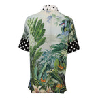 Dolce & Gabbana Multicolor Printed Silk Collared Shirt Top