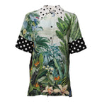 Dolce & Gabbana Multicolor Printed Silk Collared Shirt Top