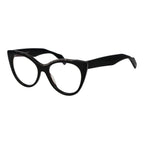Yohji Yamamoto black plastic glasses frames with sleek design and modern style, shown in a close-up image.