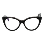 Yohji Yamamoto black plastic eyeglass frames with sleek design and modern style, shown in a close-up image.