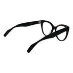 Yohji Yamamoto black plastic eyeglass frames, modern and stylish glasses with sleek design, close-up view of the frames.