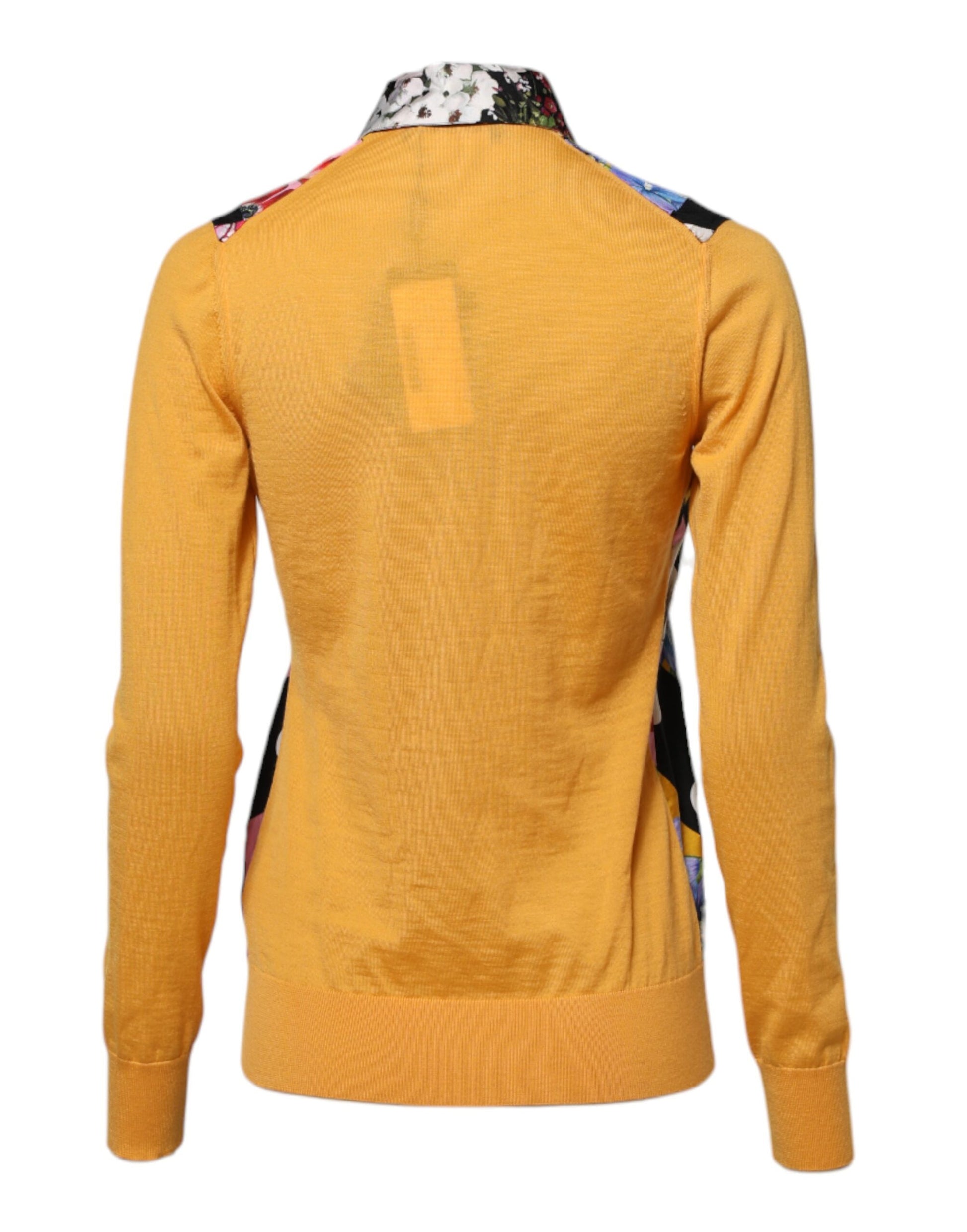 Dolce & Gabbana Multicolor Floral Long Sleeves Polo Top Dolce & Gabbana