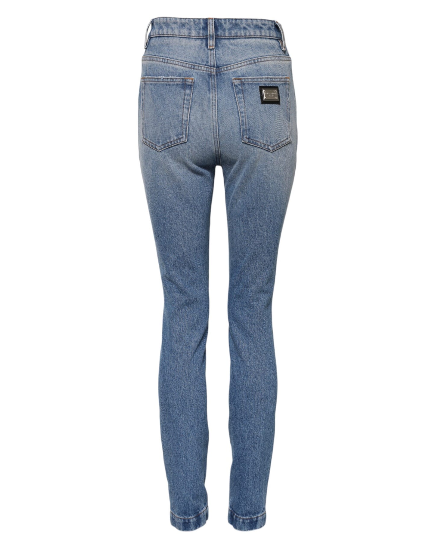 Dolce & Gabbana Blue Washed Skinny High Waist Denim Jeans Dolce & Gabbana