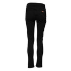 Dolce & Gabbana Black Cotton Logo Skinny Mid Waist Denim Jeans