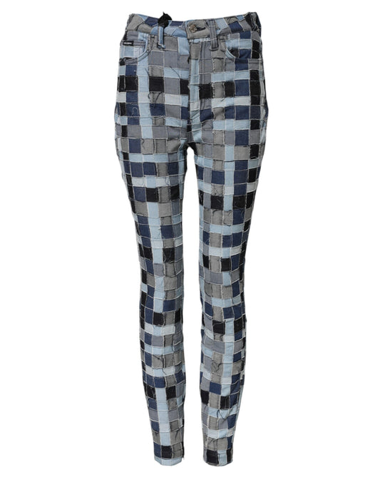 Dolce & Gabbana Multicolor Patchwork Skinny Denim Jeans Dolce & Gabbana