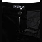 Dolce & Gabbana Black Cotton Skinny Capri Cropped Denim Jeans