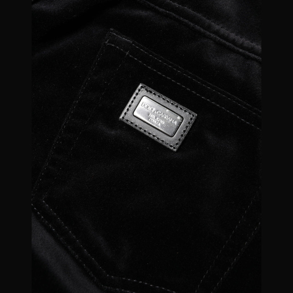 Dolce & Gabbana Black Cotton Skinny Capri Cropped Denim Jeans
