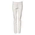 Dolce & Gabbana White Polyurethane High Waist Tapered Pants