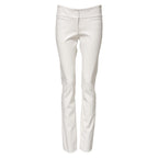 Dolce & Gabbana White Polyurethane High Waist Tapered Pants